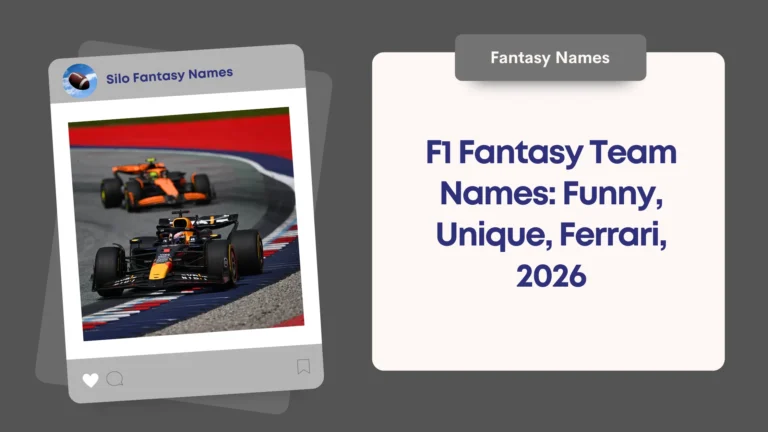 F1 Fantasy Team Names
