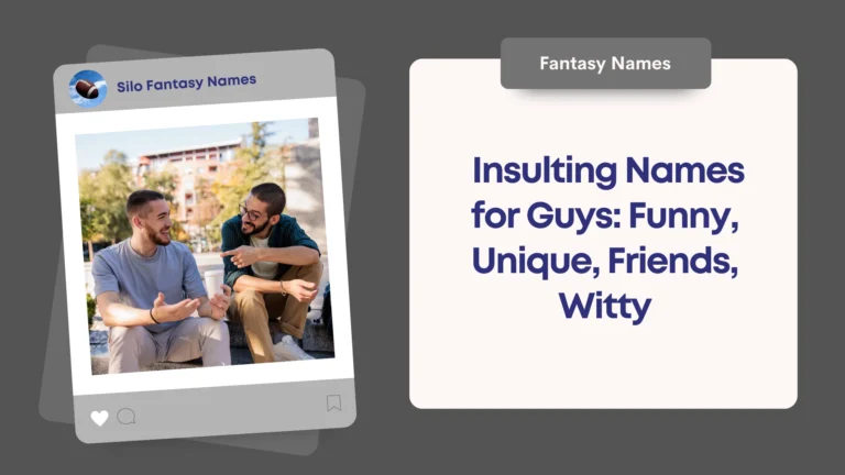 Insulting Names for Guys